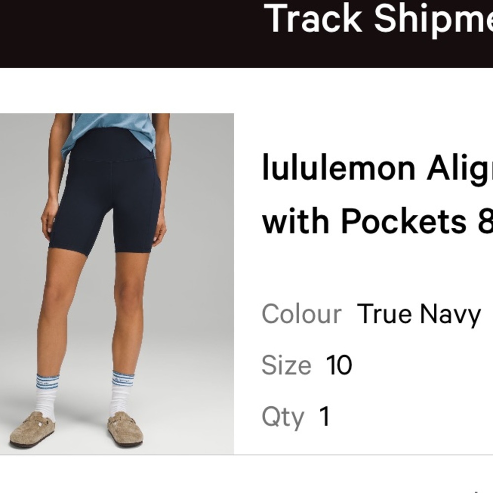 lululemon athletica True Navy High-Rise Bike Shorts